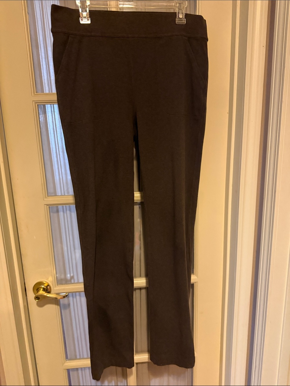 Duluth Trading Women's Brown Straight-Leg Noga Stretch Pants